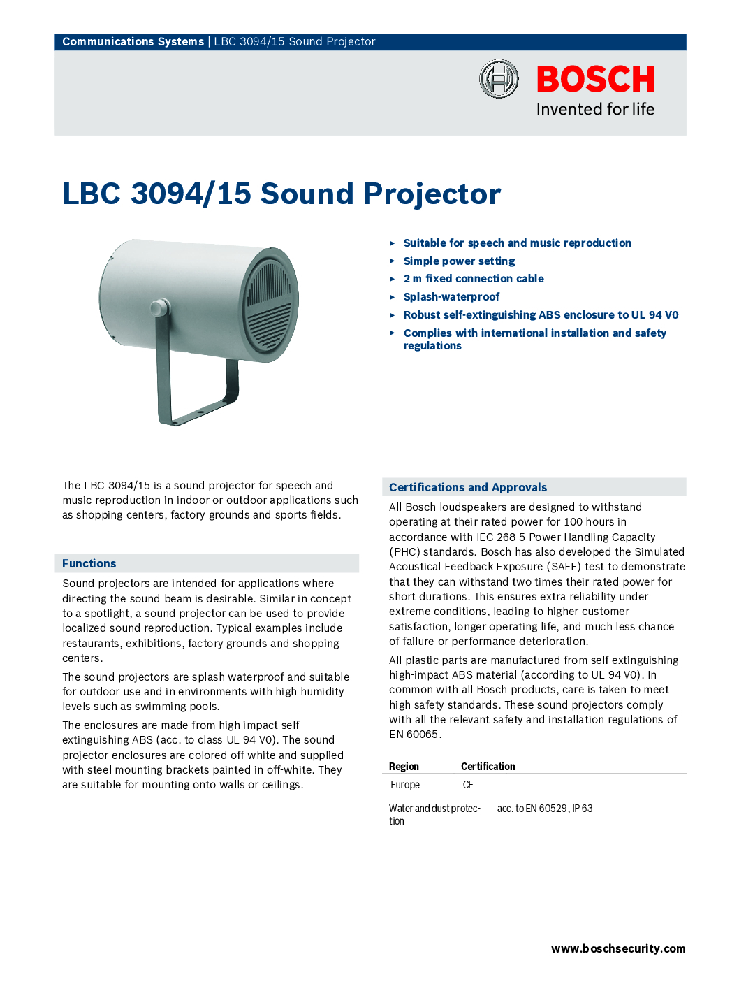 BOSCH Ceiling loudspeaker 6W ABS LC1-WC06E8 SGCCTV SECURITY PACKAGE Public Address Installation Singapore PA Repair Service Wenle 5 BOSCH Ceiling loudspeaker 6W ABS LC1-WC06E8 SGCCTV SECURITY PACKAGE Public Address Installation Singapore PA Repair Service Wenle - Image 5