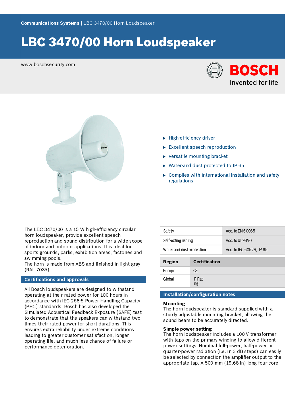 BOSCH Ceiling loudspeaker 6W ABS LC1-WC06E8 SGCCTV SECURITY PACKAGE Public Address Installation Singapore PA Repair Service Wenle 6 BOSCH Ceiling loudspeaker 6W ABS LC1-WC06E8 SGCCTV SECURITY PACKAGE Public Address Installation Singapore PA Repair Service Wenle - Image 6