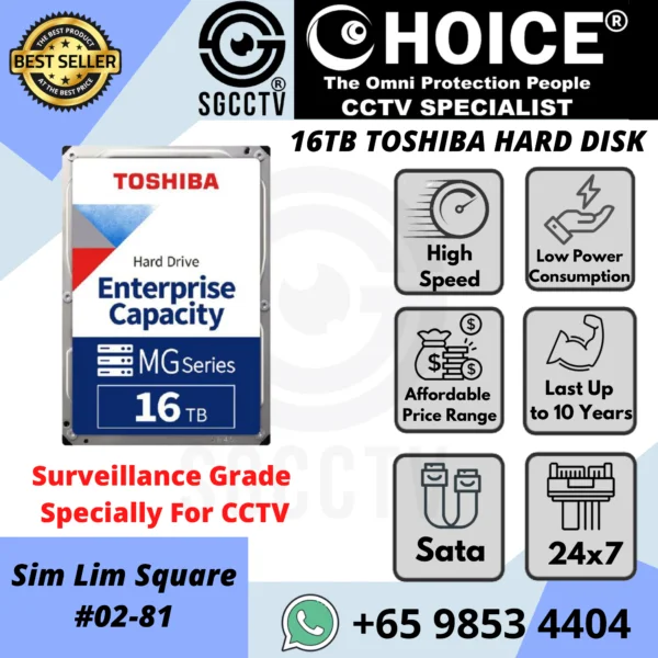 TOSHIBA Enterprise MG Series 16TB Business Gaming Video Storage Cloud PC Laptops