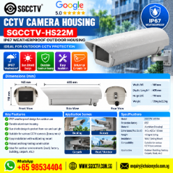CCTV CAMERA HOUSING BRACKET IP67 WEATHERPROOF HOUSING Security System Installation Service Security Camera Sim Lim Square