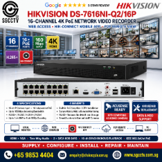 CCTV NVR Hikvision DS-7616NI-Q2/16P Repair Replace CCTV NVR 16ch NVR Web Access Network Mobile APP Hik-Connect P2P AcuSense
