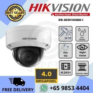 Hikvision CCTV Camera DS-2CD1143G0-I 2K 4MP DOME Night Vision Smart IR IP67 H265+ 