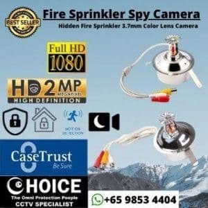 Fire Sprinkler Camera Spy Camera Hidden Camera 2MP 4MP 8MP Resolution Color Lens Camera Choicecycle SGCCTV Sim Lim Square 02-81 enquiry@choicecycle.com.sg