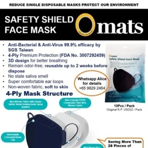 Safety Shield Face Mask 4-Ply Anti Covid Omats Coronavirus Wear face mask or face shield Reusable Medical Face Shields Surgical Face Mask Blue Bfe 99%