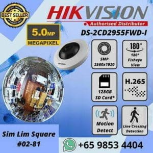 HIKVISION 5MP FishEye DS-2CD2955FWD-I H.265 360 degree Wide Angle SD Storage 