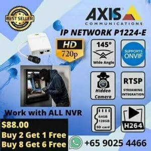 Hidden Camera Axis P1224-E Security Camera Wide Angle SPY CCTV ATM Lifts Jewelry Hotel Retail