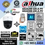 Dahua AI Camera SD2A200-GN-A-PV SD2A500 Full Colour Sony Starvis IP66 2 Way Audio Human Detection Tripwire Intrusion Deterrence Sound Light Alarm