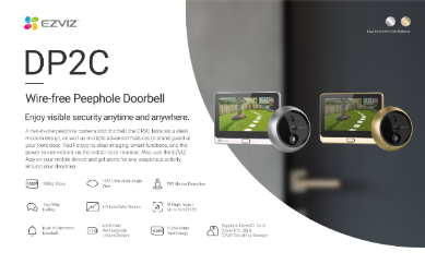 EZVIZ DP2C (2MP) Wire-Free Peephole Doorbell – Smart Two-Way Calling with Motion Detection DB 9 EZVIZ DP2C (2MP) Wire-Free Peephole Doorbell – Smart Two-Way Calling with Motion Detection DB - Image 9