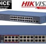 HIKVISION 24-Port Switch DS-3E0326P-E DS-3E0526P-E Intelligent Remote Maintenance Hikvision Partner Pro HPP APP 300m Long Range 6KV Surge Protection