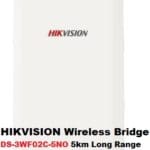 HIKVISION Wireless Bridge DS-3WF02C-5NO 5km Long Range 300Mbps High Speed 5GHz CPE Outdoor Weatherproof 10dBi 2x2 MIMO antenna smooth video enhanced by TDMA