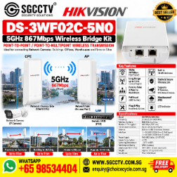 HIKVISION Wireless Bridge DS-3WF02C-5NO 5km Long Range 300Mbps High Speed 5GHz CPE Outdoor Weatherproof MIMO antenna TDMA