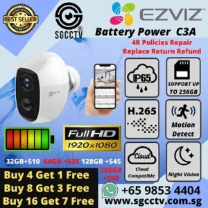 Wire-Free IP Camera C3A Battery WIFI IP CAMERA Wireless IP Camera No Messy Cabling SD Card Cloud Storage Super Wide Angle Full HD 1080P