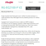 RUIJIE Unified Security Gateway RG-EG2100-PV2 FREE Cloud Managed All-in-one Smart Access Innovative Mobile App VPN and Traffic Visualization IPSEC License