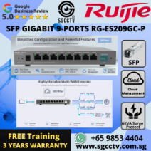 Ruijie Gigabit PoE Router RG-EG210G-P 10-Port Gigabit Cloud Managed Dual Cores SFP Port Behavior Management Best POE Router Singapore