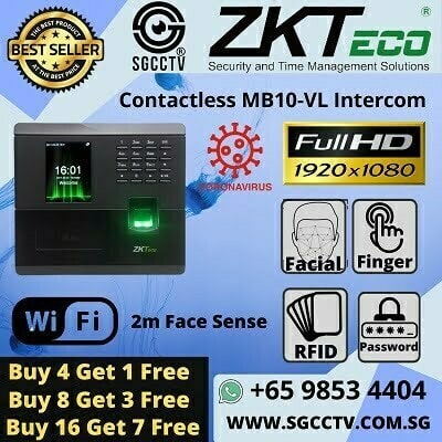 ZKTeco Access Control MB10-VL Facial Identification Face Detection Password Payroll Time Attendance Facial Recognition