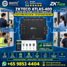 ZKTeco Access Control Panel Atlas-400 Door Controller Box Access Control System Biometric Door Access System Access Control Web Base