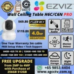 EZVIZ IP CAMERA H6C PRO Peace-of-mind Dual Band 2.4G 5G WIFI IP-Camera C6N Plug & Play 2MP 4MP 2K 512GB SD Card Cloud Storage Hard disk Intelligent Mobile APP