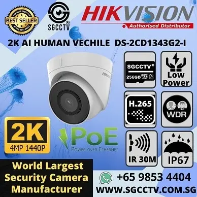 HIKVISION 4MP DS-2CD1343G2-I(UF) H.265+ Human Vehicle Detection Installation Company Office Shop School Warehouse Factory Home CCTV SYSTEM Security Camera