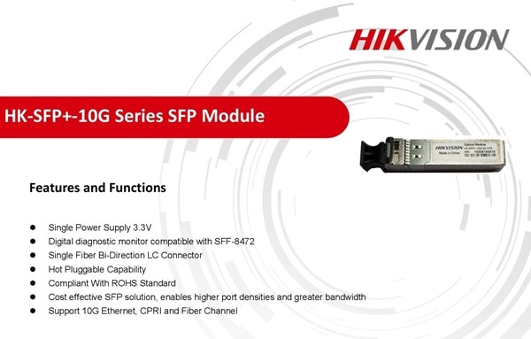 HIKVISION SFP Module HK-SFP+-10G-20-1270 SFP Module Specification SFP Module Price Telecom Data Centers Enterprise Networks Service Provider Network Switch