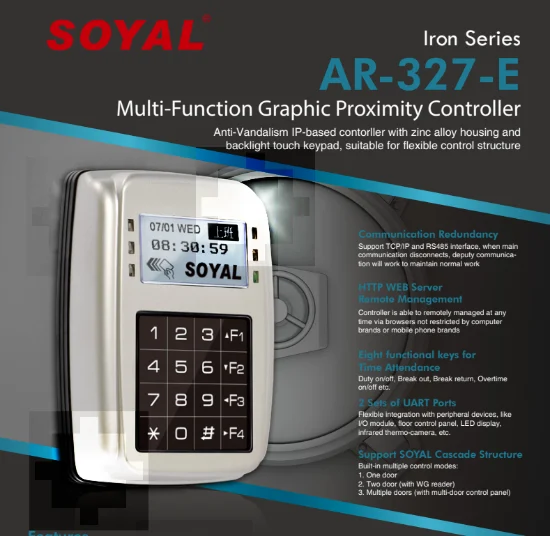 SOYAL Door Access Control AR-327-E Door Lock Security System Supplier Security System Installation Service Security Service Locks Supplier Burglar Alarm Store
