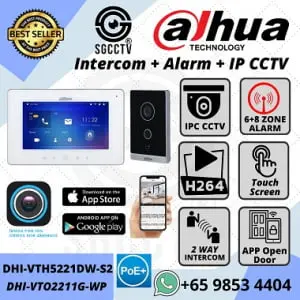 DAHUA VIDEO INTERCOM DHI-VTH2421FBW-P DHI-VTH2421FB-P IP Monitor DOOR INTERCOM SINGAPORE INTERCOM SERVICE REPAIR