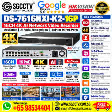 CCTV NVR Hikvision DS-7616NXI-K2-16P Repair Replace CCTV NVR Singapore 16ch NVR VGA HDMI Mobile APP Hik-Connect P2P AcuSense 1 CCTV NVR Hikvision DS-7616NXI-K2-16P Repair Replace CCTV NVR Singapore 16ch NVR VGA HDMI Mobile APP Hik-Connect P2P AcuSense