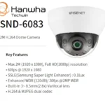 Hanwha Techwin Wisenet 2MP DOME SND-6083 IP POE Dome Camera IR30m Samsung Security Camera Singapore CCTV Camera Repair Install