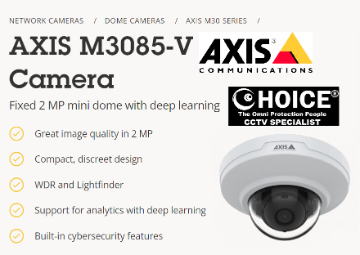 AXIS CCTV Camera Dome M3085-V Forensic WDR Lightfinder CCTV Store Security System Singapore AXIS Camera Repair Replace