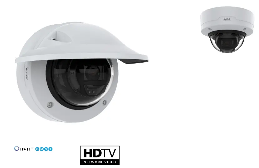 AXIS CCTV Camera Dome P3265-LVE Excellent image quality in 2 MP Lightfinder 2.0, Forensic WDR, Optimized IR Analytics with deep learning Built-in cybersecurity features