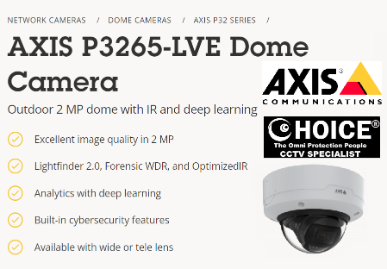 AXIS CCTV Camera Dome P3265-LVE Lightfinder Forensic Cybersecurity CCTV Store Security System Singapore AXIS Camera Repair Replace