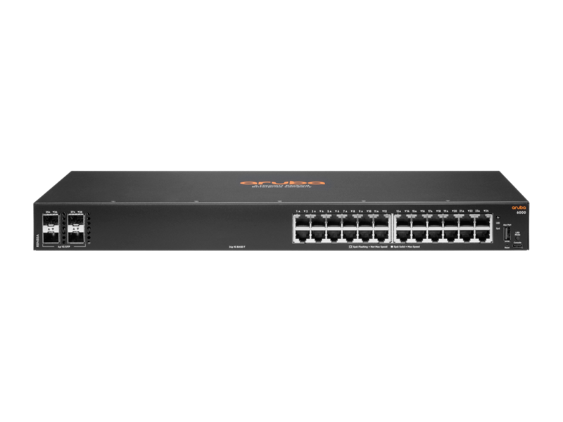 HPE Aruba Networking CX 6000 24G 4SFP Switch Ethernet Ports Network Switching High Performance Redundancy and Resilience Robust Security Features Traffic Management Interoperability Enhanced Security