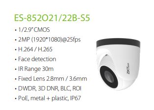 ZKTECO Lite Series IP Camera ES-852O21-22B-S5 High Definition Video Quality IP Camera Technology Day/Night Functionality Motion Detection and Alerts SGCCTV SECURITY PACKAGE CCTV Camera Installation Singapore