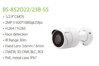 ZKTECO Lite Series IP Camera BS-852O22-23B-S5 High Definition Video Quality IP Camera Technology Day/Night Functionality Motion Detection and Alerts SGCCTV SECURITY PACKAGE CCTV Camera Installation Singapore