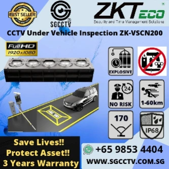 ZKTECO Under Vehicle Inspection System ZK-VSCN200 Dangerous Objects Explosives Weapons by UVIS Improvised Explosive Devices IEDs Contraband Tampering Indicators