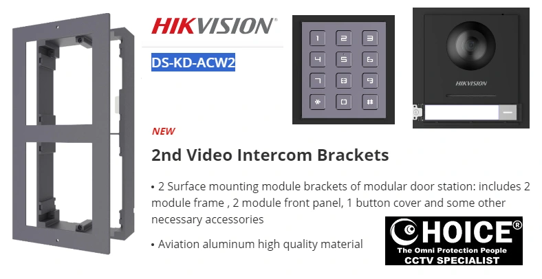 HIKVISION VIDEO INTERCOM BRACKET DS-KD-ACW2 Keypad Door Station Singapore Camera Door Station KD8 Pro Modular Keypad Buttons