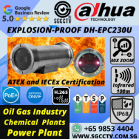 DAHUA EXPLOSION-PROOF CAMERA DH-EPC230U 30X ZOOM IP68 2MP IR-100m 304 Steel ATEX IECEX Cert Security System Installation