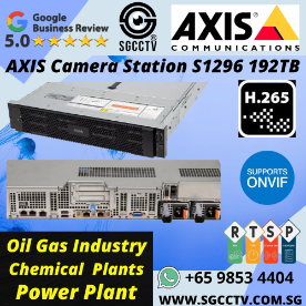 AXIS Camera Station S1296 Rack Recording Server AXIS Camera Station Pro licenses 192TB RAID Storage CCTV Security System Singapore