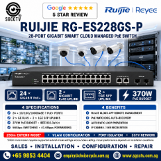 Reyee Cloud Managed PoE Switch RG-ES228GS-P 28xGigabit Ports Switch Sim Lim Square POE Switch Cheapest POE Switch Singapore