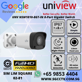 UNV POE Bullet Camera 2MP IPC2122LB-SF28K-A – Full HD Outdoor Surveillance Repair and Replace in Singapore