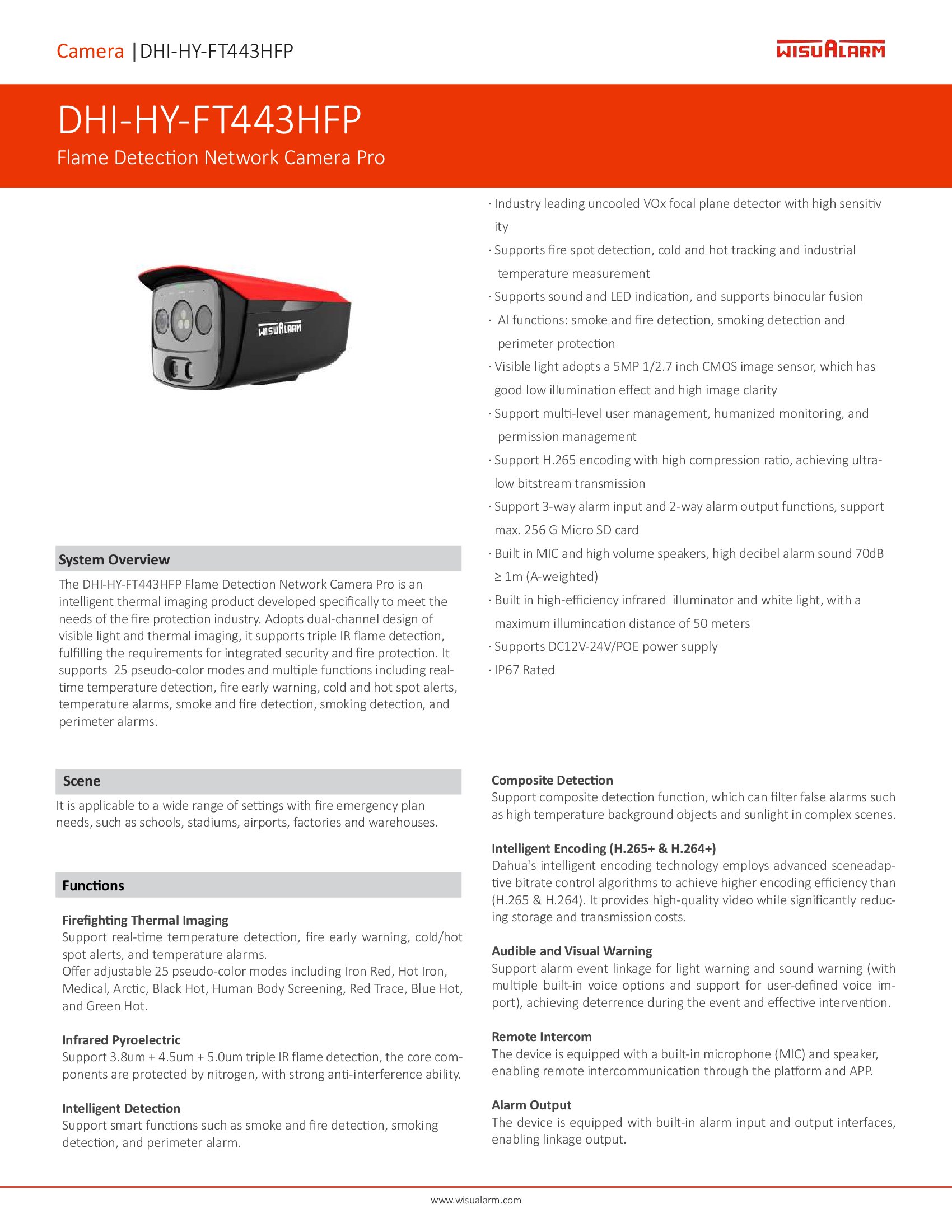 DAHUA WISUALARM Fire Alarm DHI-HY-FT443HFP – New Generation Fire Detection System Dahua CCTV Singapore