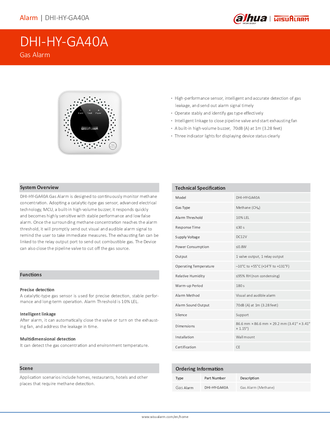 Dahua DHI-HY-GA20A Natural Gas Leak Detector 8 Dahua DHI-HY-GA20A Natural Gas Leak Detector - Image 8