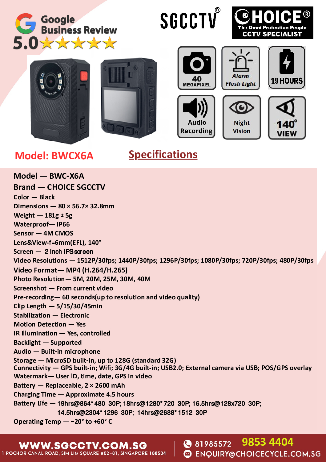 SGCCTV Body Worn Camera BWCX6A 4G Sim Card REAL TIME Security Officer Police Force Army Instructors Video Evidence Security System 4 SGCCTV Body Worn Camera BWCX6A 4G Sim Card REAL TIME Security Officer Police Force Army Instructors Video Evidence Security System - Image 4
