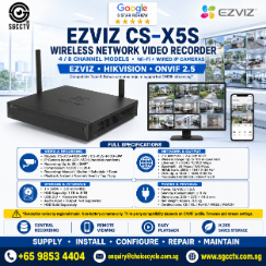 WIRELESS NETWORK VIDEO RECORDER CS-X5S EZVIZ WIFI NVR WIFI Password ezviz_SBOSHL WIFI CCTV Cameras Singapore