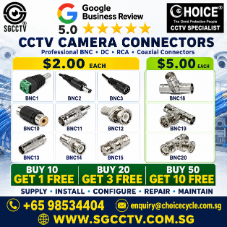 RG59 RG58 RG6 CONNECTORS CCTV Camera Connectors CCTV Installation Coaxial Repair Upgrade CCTV Power Cable Connector BNC