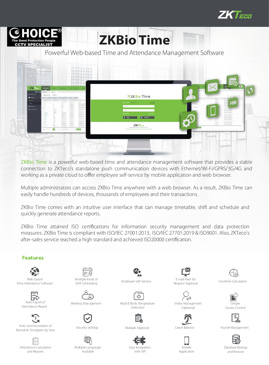 ZKTeco BIOTIME 9.0 Software License Powerful Web-based Time Attendance Management Software Visitor Management Attendance Singapore 7 ZKTeco BIOTIME 9.0 Software License Powerful Web-based Time Attendance Management Software Visitor Management Attendance Singapore - Image 7