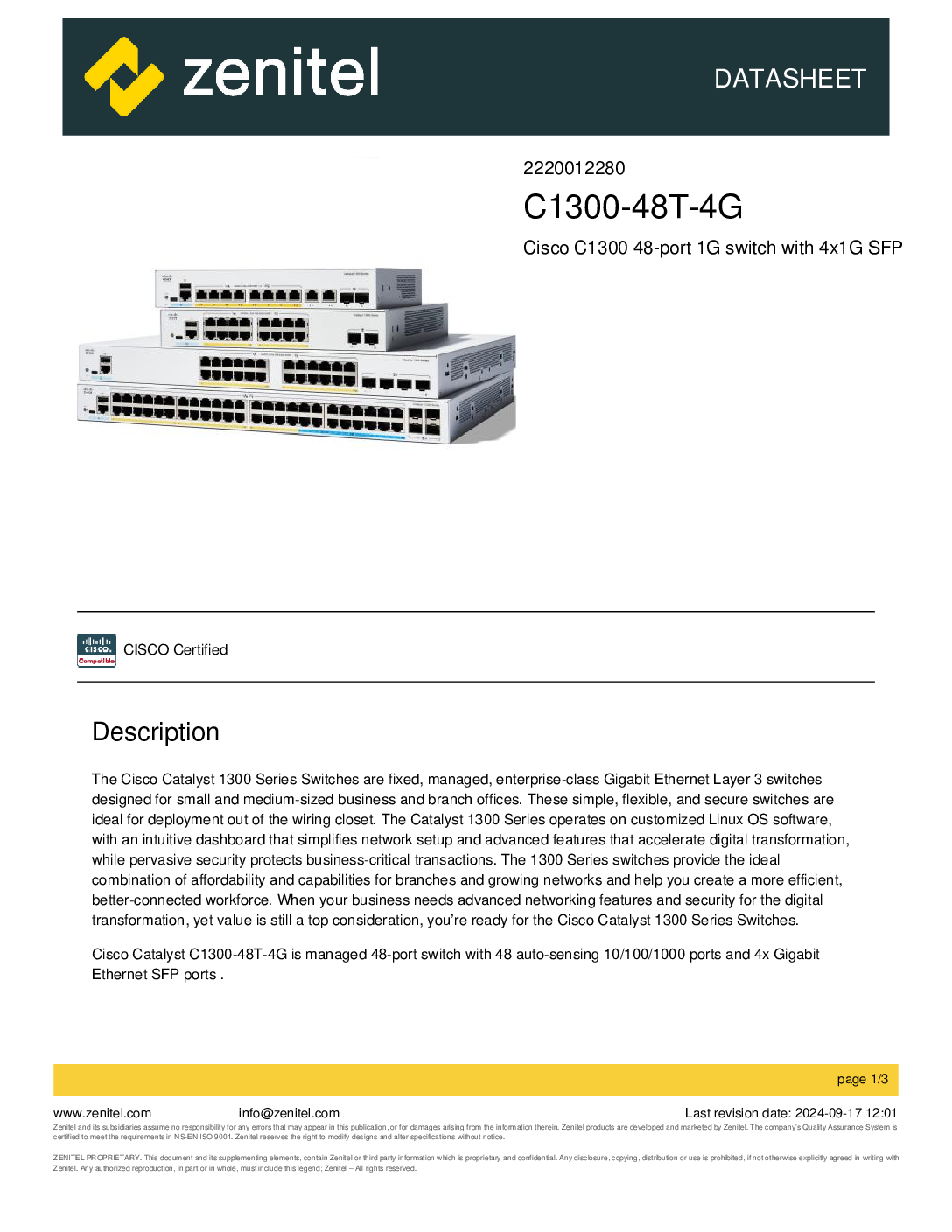 Cisco C1300-48T-4G Managed Network Switch NEW JJ 2 Cisco C1300-48T-4G Managed Network Switch NEW JJ - Image 2