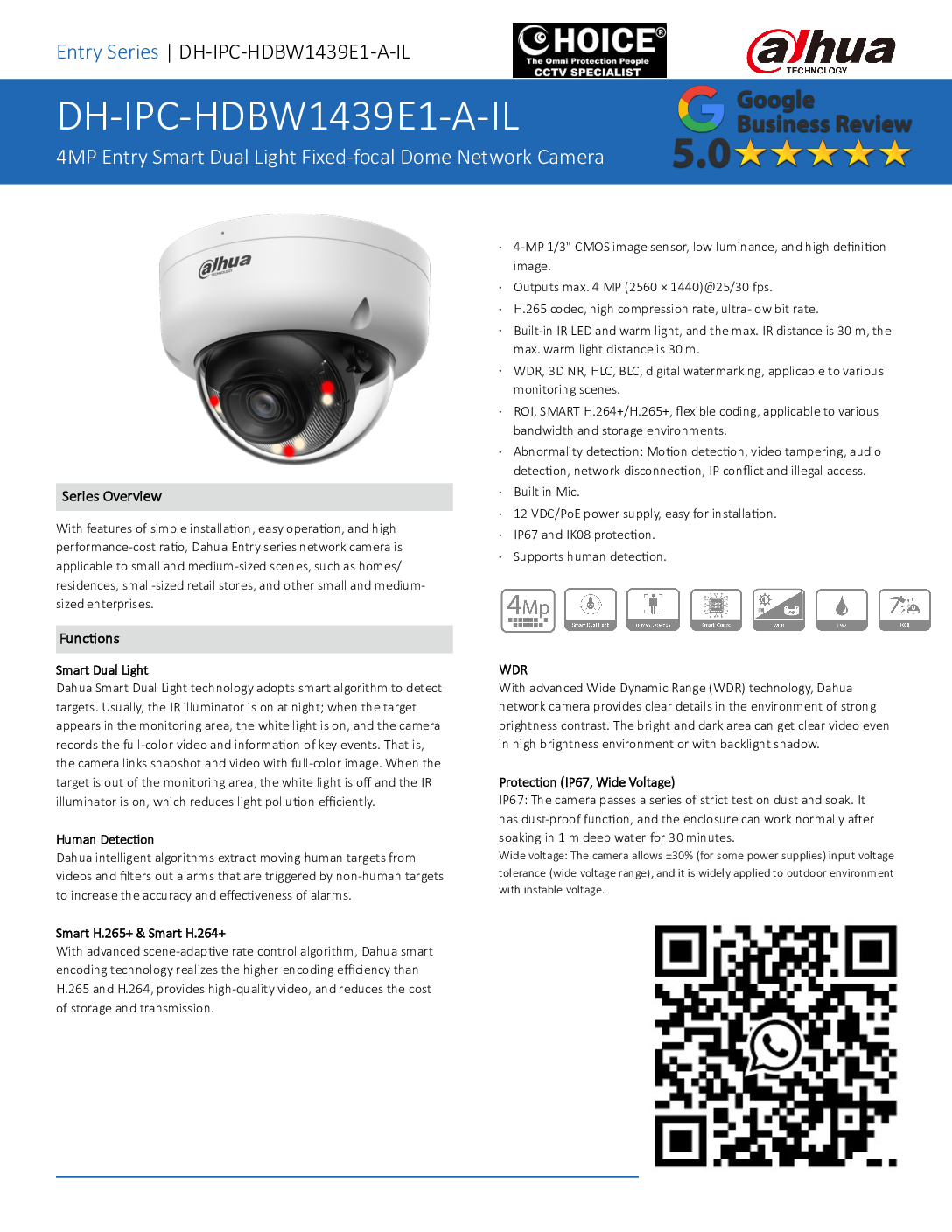 DAHUA DOME DH-IPC-HDBW1439E1-A-IL Security Camera DH-IPC-HDBW1239E1-A-IL Dual Light PoE IP67 RTSP Security System Singapore 10 DAHUA DOME DH-IPC-HDBW1439E1-A-IL Security Camera DH-IPC-HDBW1239E1-A-IL Dual Light PoE IP67 RTSP Security System Singapore - Image 10