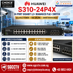 HUAWEI 24-Port Gigabit L2+ PoE Managed Switch S310-24P4X Huawei 24P4X Managed PoE Switch with SFP+ Most Reliable POE Switch
