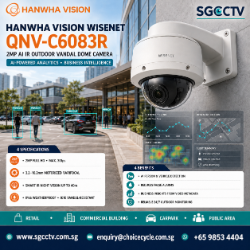 HANWHA WISENET AI-POWER QNV-C6083 2MP IP66 IK10 Analytics Business Intelligence Outdoor Vandal-resistant Network Dome Camera 1 HANWHA WISENET AI-POWER QNV-C6083 2MP IP66 IK10 Analytics Business Intelligence Outdoor Vandal-resistant Network Dome Camera