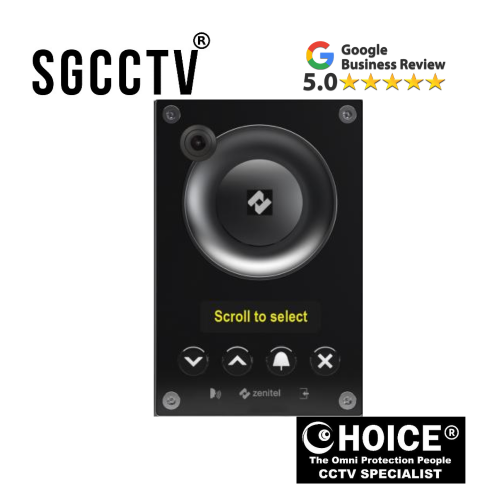 Zenitel TCIV-6+ Video intercom durable black thermoplastic front plate, book scrolling and led door status indicator up to 50 call addresses